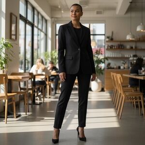 Recollections Black Blazer Tailored Suit Jacket *